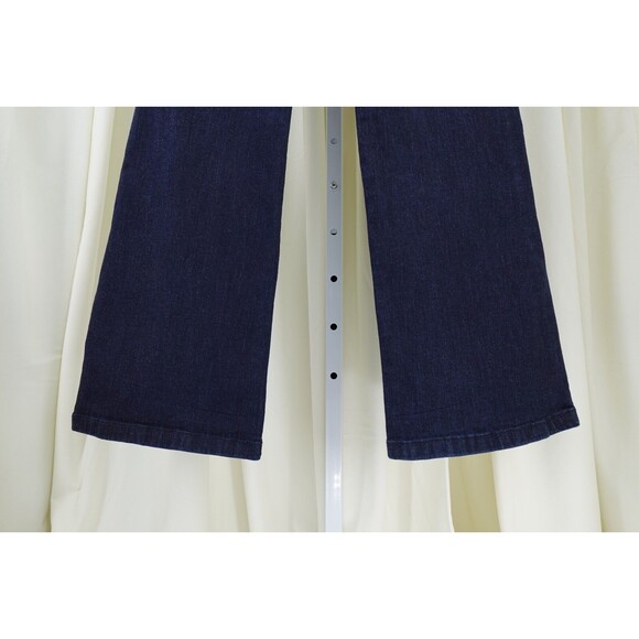 MNG By Mango Women's Side Pocket Wide Leg Blue Tailored Stretch Denim Jeans SZ 6 - Picture 9 of 16